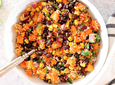 Roasted Sweet Potato Black Bean Quinoa Salad Recipe