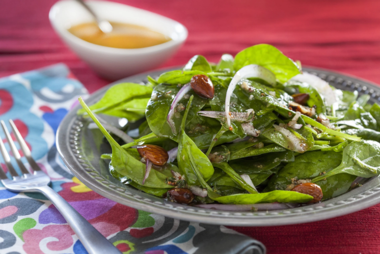 Spinach Salad with Blood Orange Vinaigrette