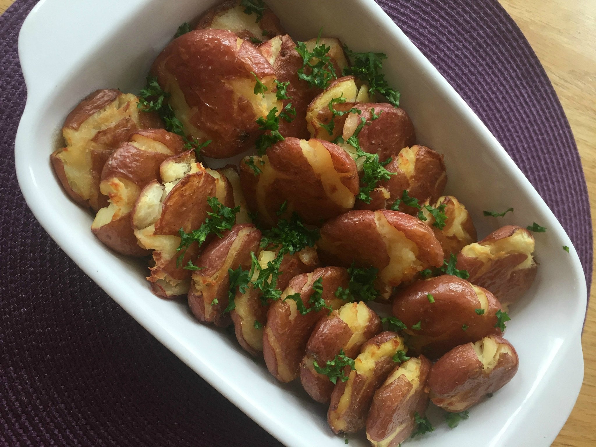 Crispy Smashed Truffle Potatoes – Seven Barrels