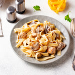 Creamy Pumpkin Parmesan Chicken with Vanilla Fig Roasted Mushrooms