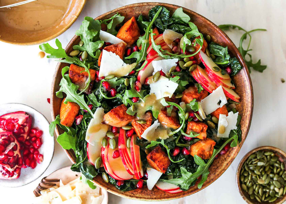 Autumn Salad with Maple Balsamic Dressing