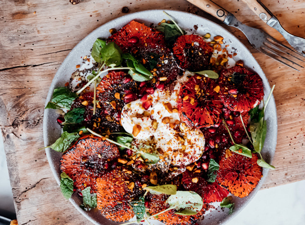 Burrata and Blood Orange Pistachio Salad