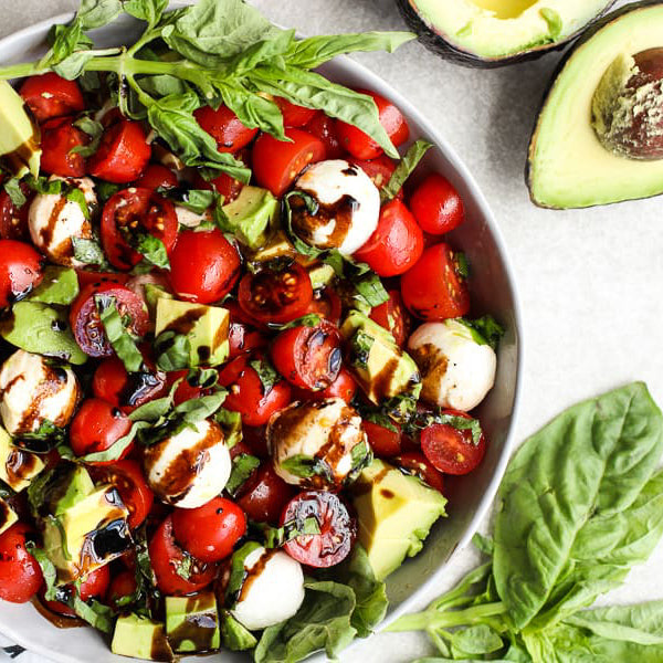 Avocado Caprese Salad with Balsamic