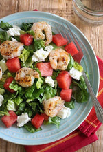 Grilled Shrimp & Watermelon Chopped Salad