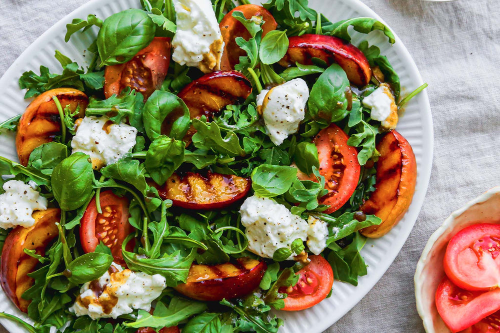 Burrata Salad With Nectarines & Blood Orange Extra Virgin Olive Oil