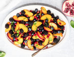 Honey Lime Basil Peach Fruit Salad