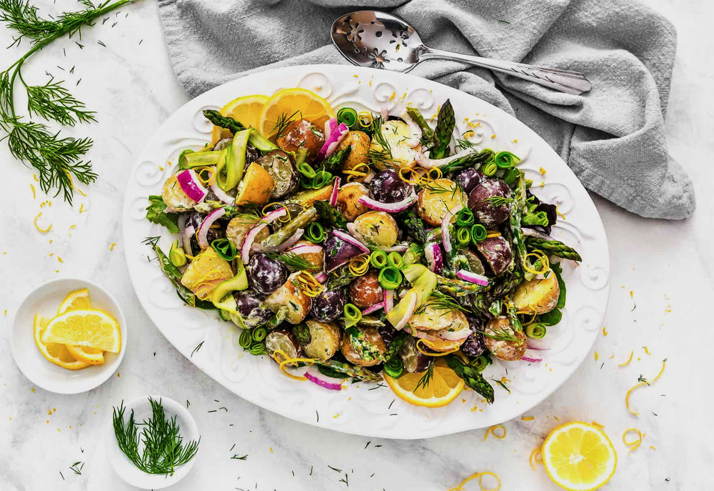 Lemon Herb Asparagus Potato Salad