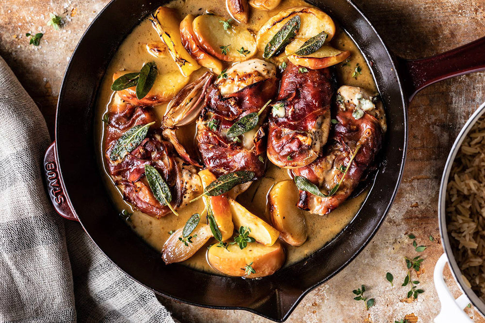 Prosciutto Apple and Sage Butter Chicken