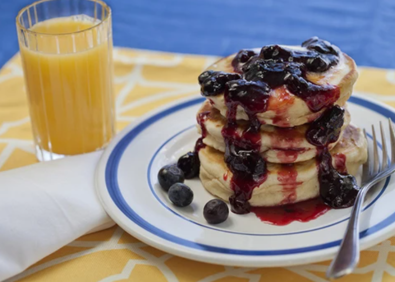 Blueberry Pancake Syrup with Elderberry Balsamic
