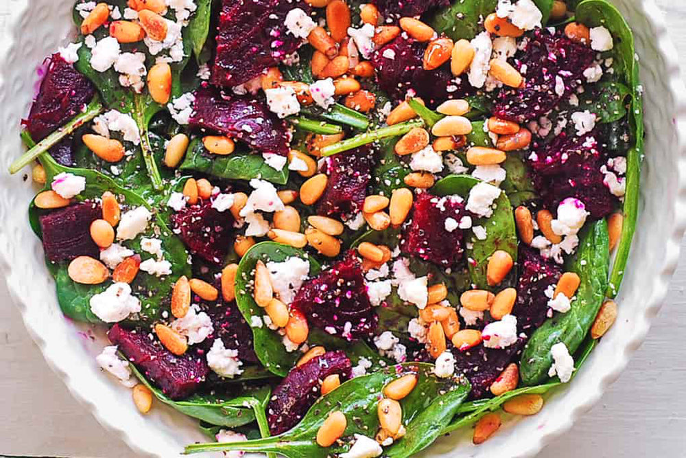 Lavender Beet Salad with Goat Cheese