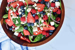 Spinach Berry Salad with Blueberry Balsamic Dressing