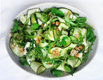 Ribbon Zucchini Salad with Arugula, Feta & Hazelnuts