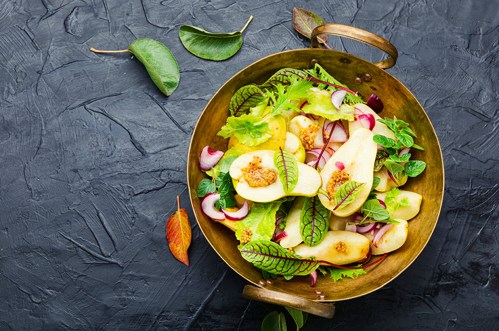 Pear Salad with Balsamic and Walnuts