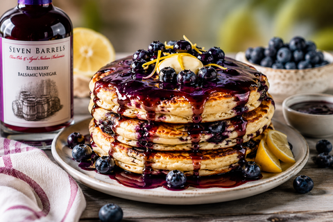Blueberry Balsamic Buttermilk Pancakes
