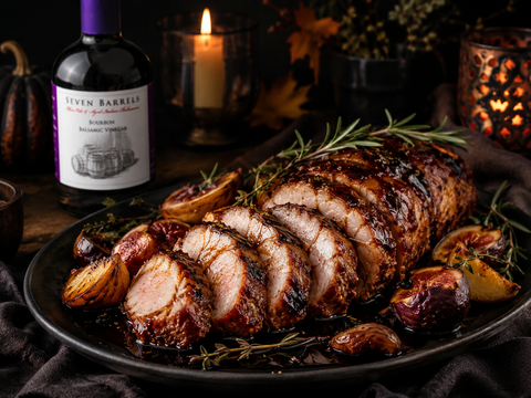 Bourbon Balsamic Glazed Pork Tenderloin