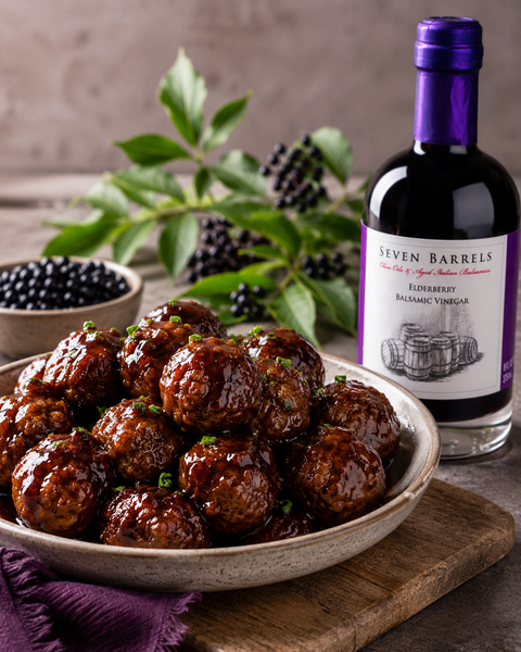 Elderberry Balsamic Glazed Meatballs