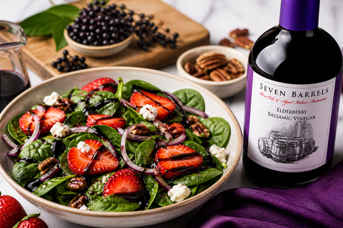 Elderberry Balsamic Spinach Salad (Fresh & Flavorful)