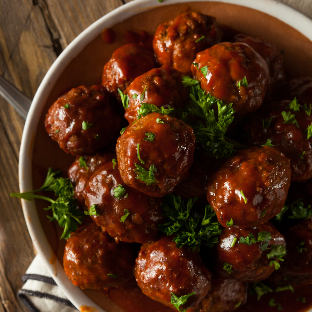 Sweet and Spicy Raspberry Cocktail Meatballs