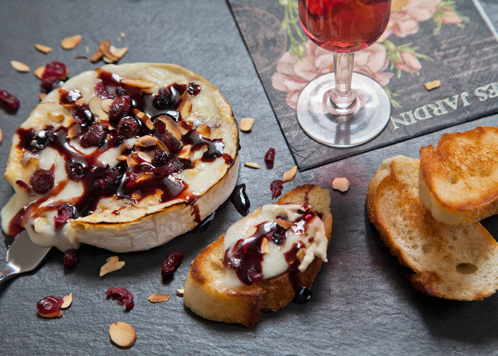 Baked Brie w/ Black Currant Balsamic