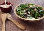 Spinach Salad with Pecans and Feta Cheese w/ Vanilla Fig Balsamic