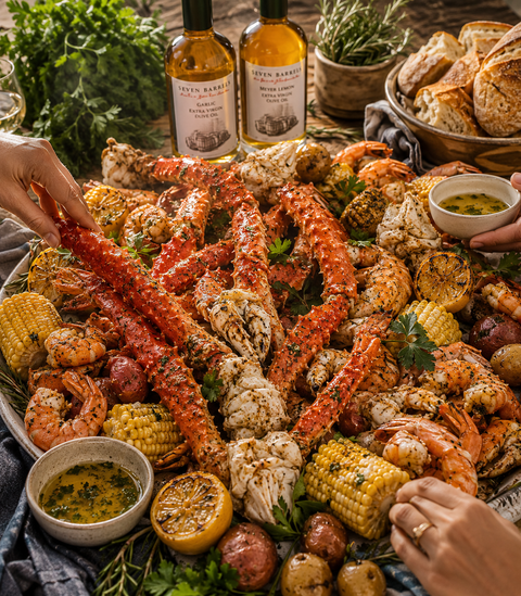 Seven Barrels Garlic & Meyer Lemon Crab Fest Seafood Boil