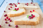 Crostini topped with Fresh Cranberries & Cream Cheese