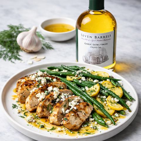 Sicilian Chicken with Feta & Dill Vegetables