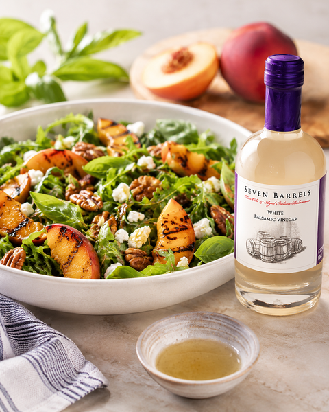 White Balsamic Grilled Peach Salad