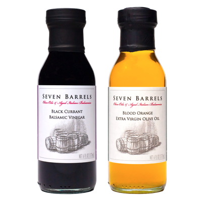 Black Currant Balsamic Vinegar and Blood Orange Extra Virgin Olive Oil