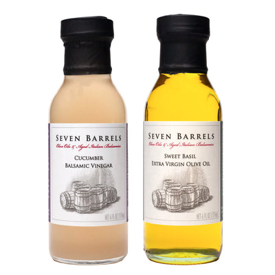 Cucumber Balsamic Vinegar and Sweet Basil Extra Virgin Olive Oil